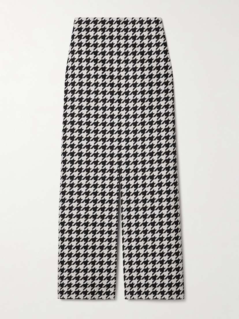 Burberry Houndstooth Twill Midi Skirt - UK 4