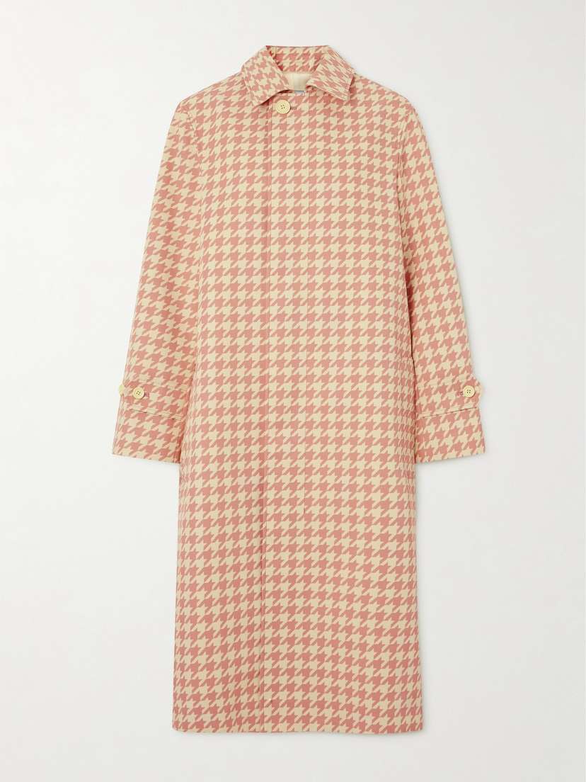 Burberry Houndstooth Twill Trench Coat