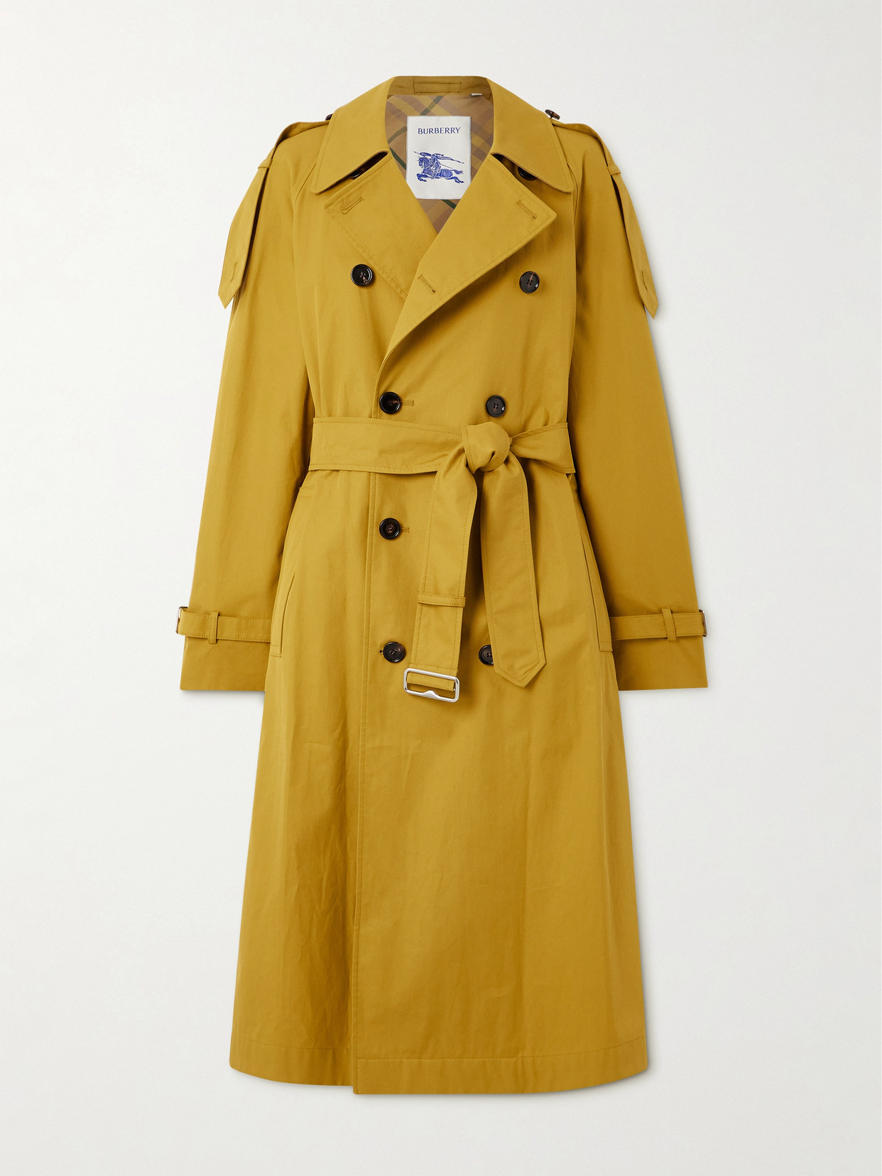 Burberry - Belted Cotton-gabardine Trench Coat - Green