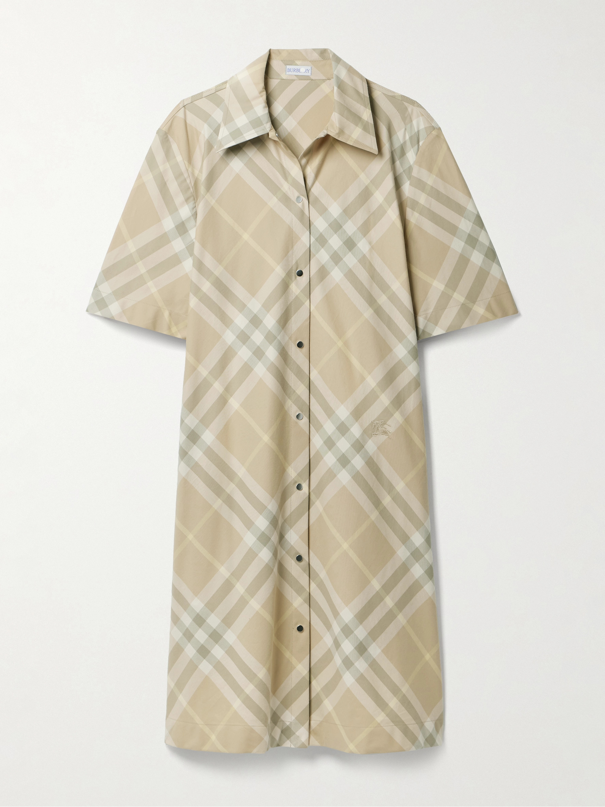 Burberry Checked cotton-gabardine shirt dress