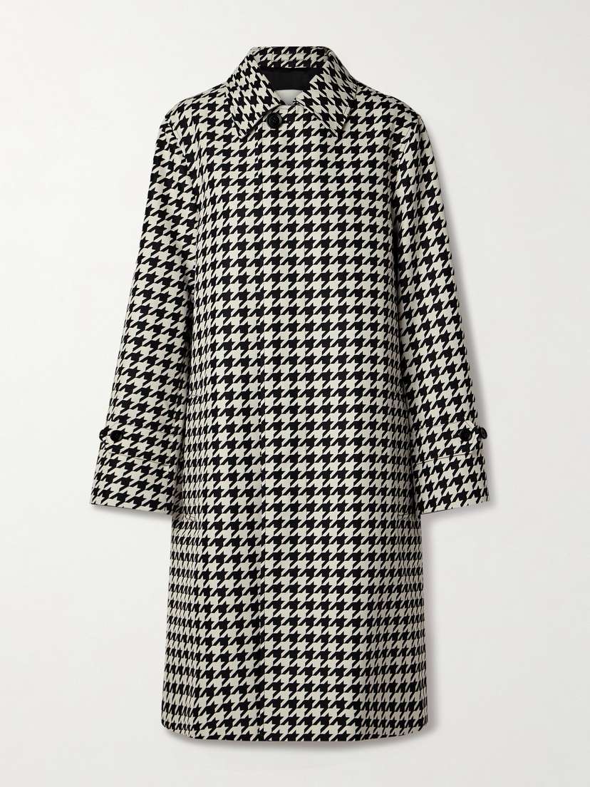 Burberry Houndstooth Twill Coat