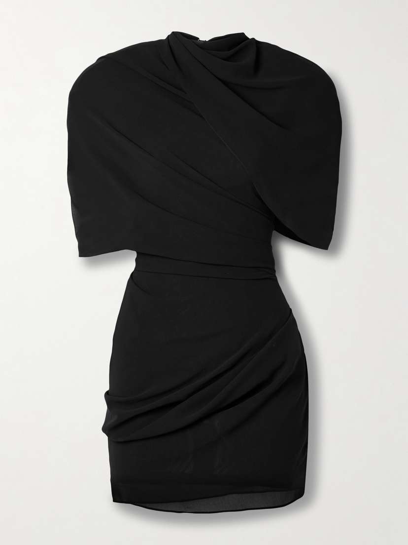 Jacquemus Castagna Gathered Draped Crepe Mini Dress