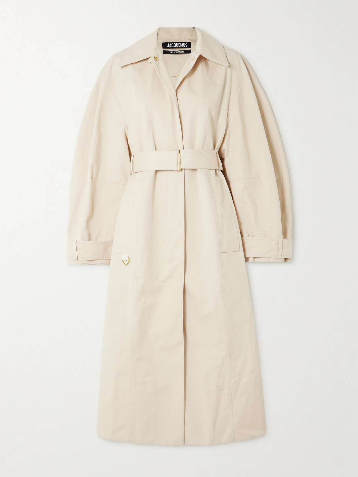 Jacquemus - Le Trench Bari Belted Cotton And Linen-blend Trench Coat - Neutrals