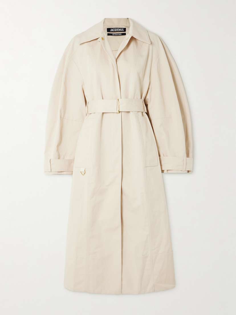 Jacquemus Bari Belted Cotton And Linen-blend Trench Coat