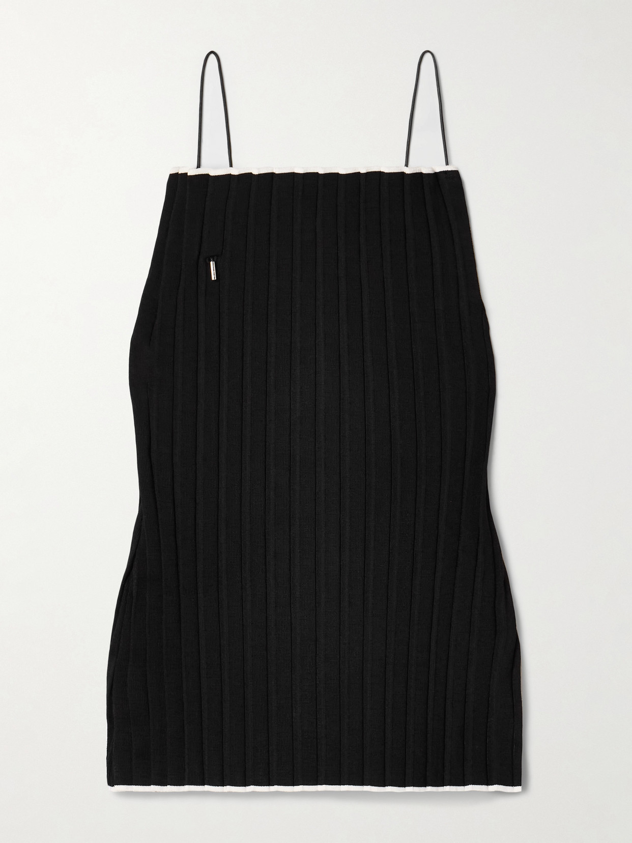 Jacquemus Maille Ribbed-knit Camisole In Black