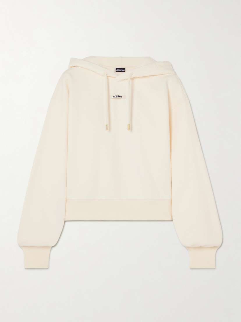 Jacquemus Grosgrain-trimmed Cotton-jersey Hoodie - x large
