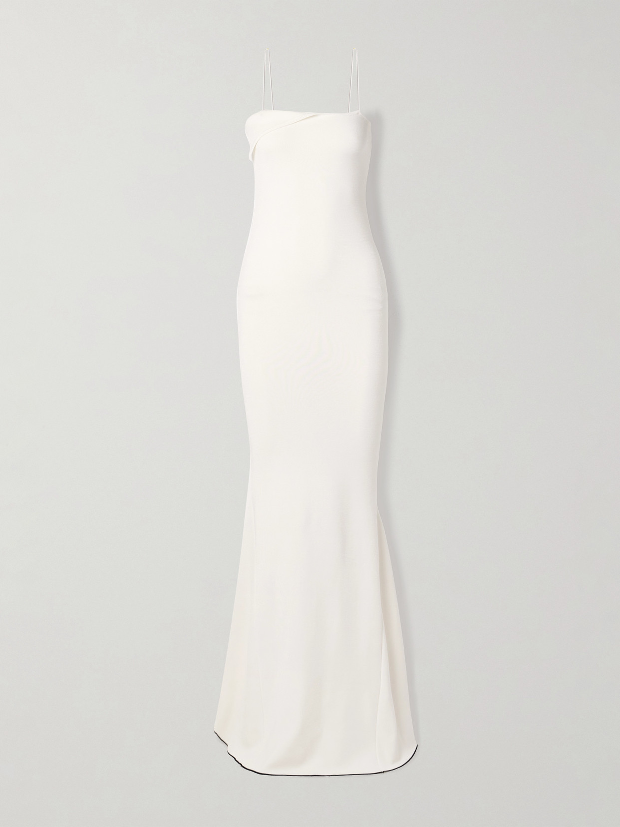 Jacquemus Aro Draped Jersey Maxi Dress In White