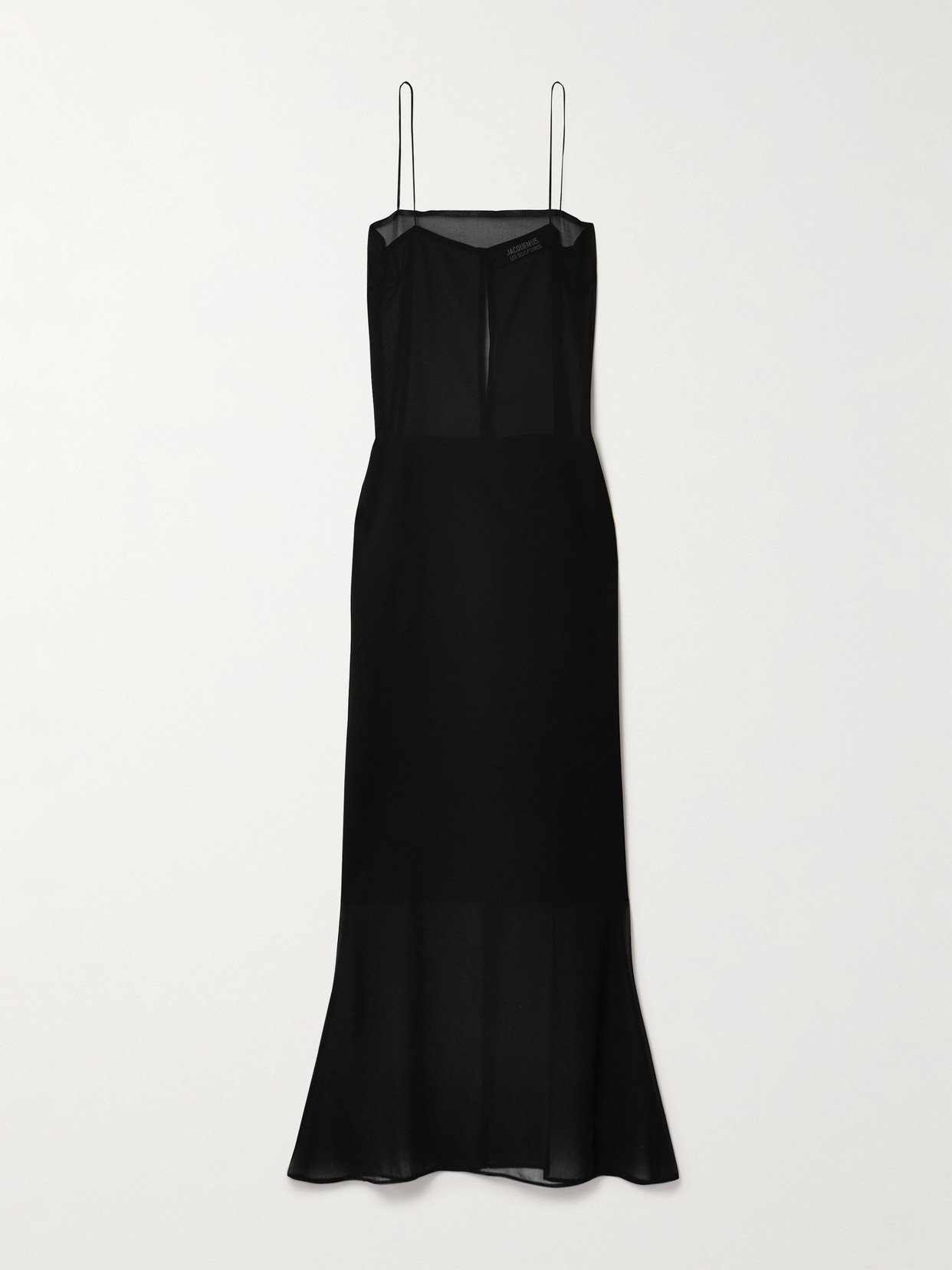 Jacquemus Brezza Crepe Gown In Black