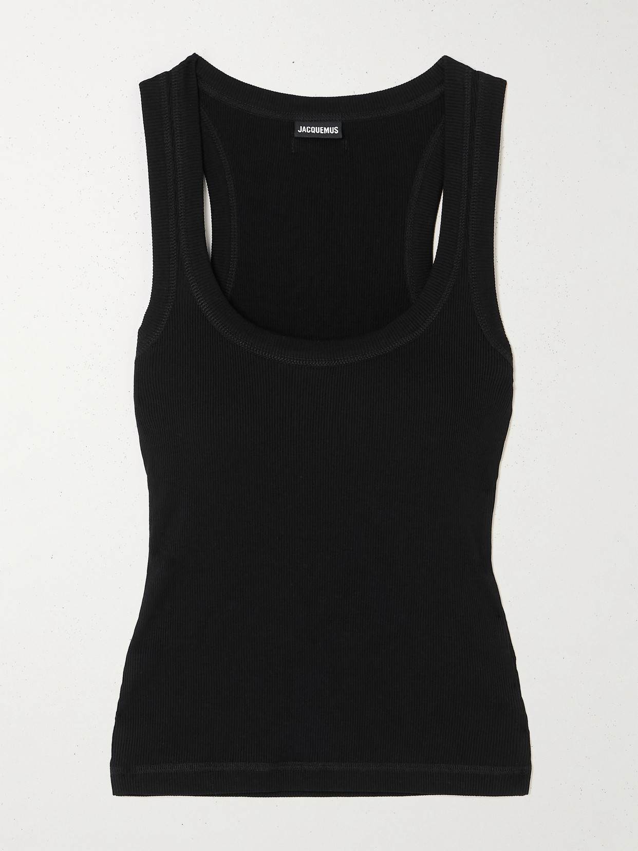 Jacquemus - Le Débardeur Ribbed Cotton-jersey Tank - Black