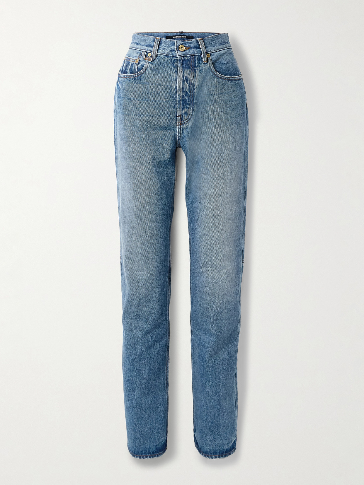 Jacquemus Le De-nîmes Droit Recycled High-rise Straight-leg Jeans In Blue