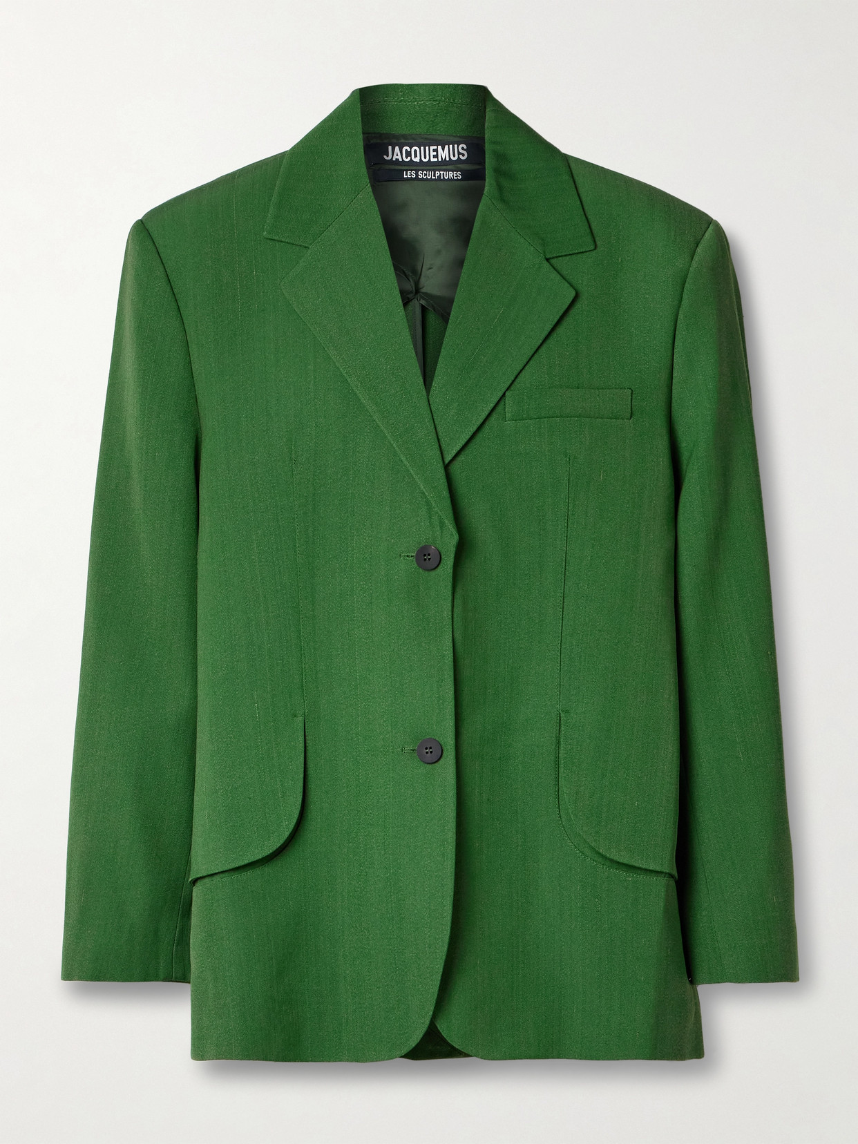 Jacquemus Titolo Woven Blazer In Green