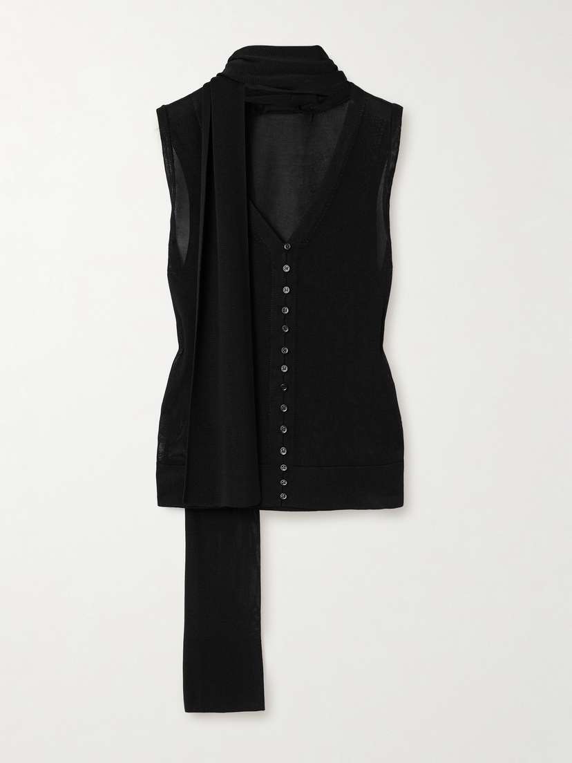 Jacquemus Maestra Scarf-detailed Knitted Top - FR 34