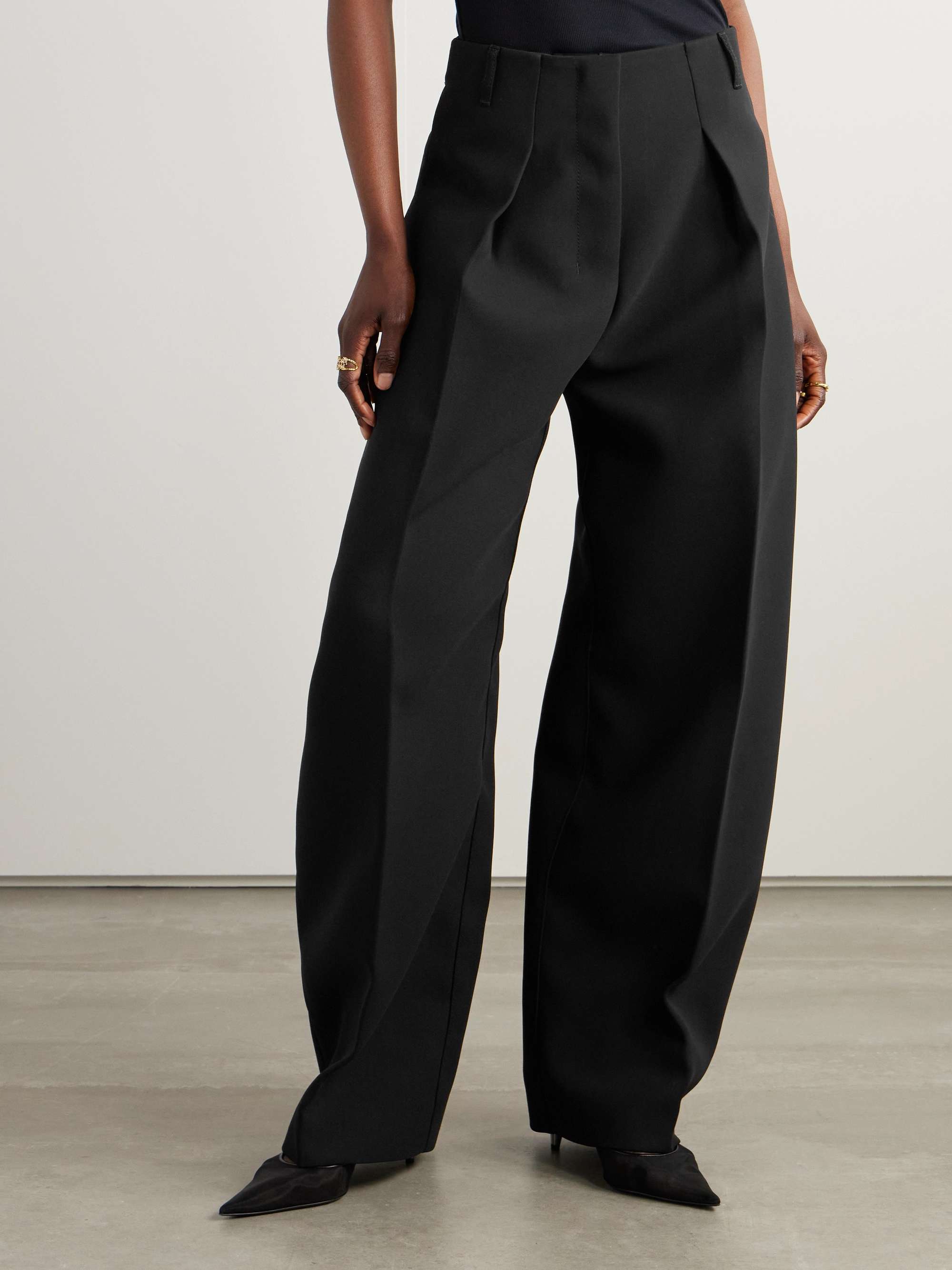 JACQUEMUS Ovalo pleated cady tapered pants | NET-A-PORTER JACQUEMUS Ovalo pleated cady tapered pants | NET-A-PORTER