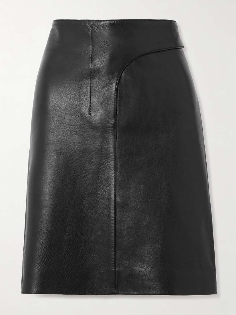 Jacquemus Obra Belted Leather Skirt