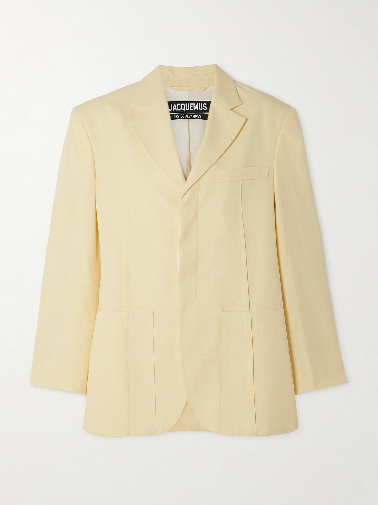 Jacquemus Woven Blazer In Yellow