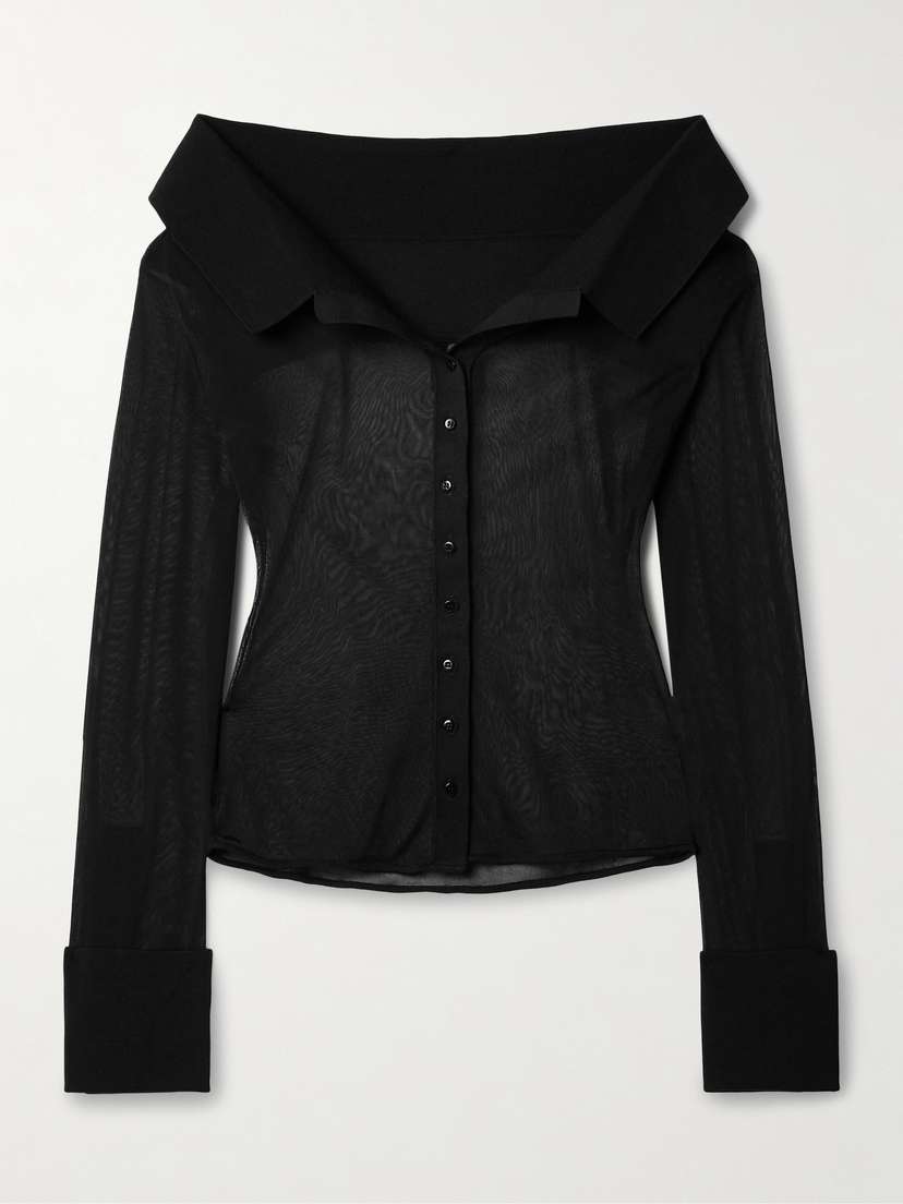 Jacquemus Brezza Off-the-shoulder Jersey Blouse