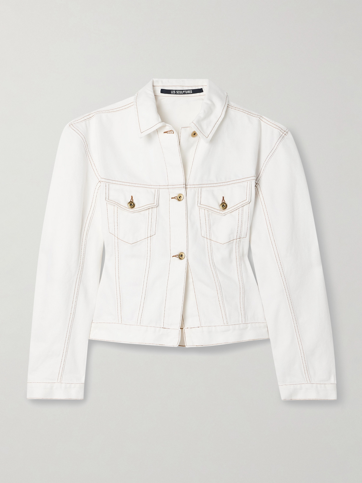 Jacquemus De-nîmes Recycled-denim Jacket In White