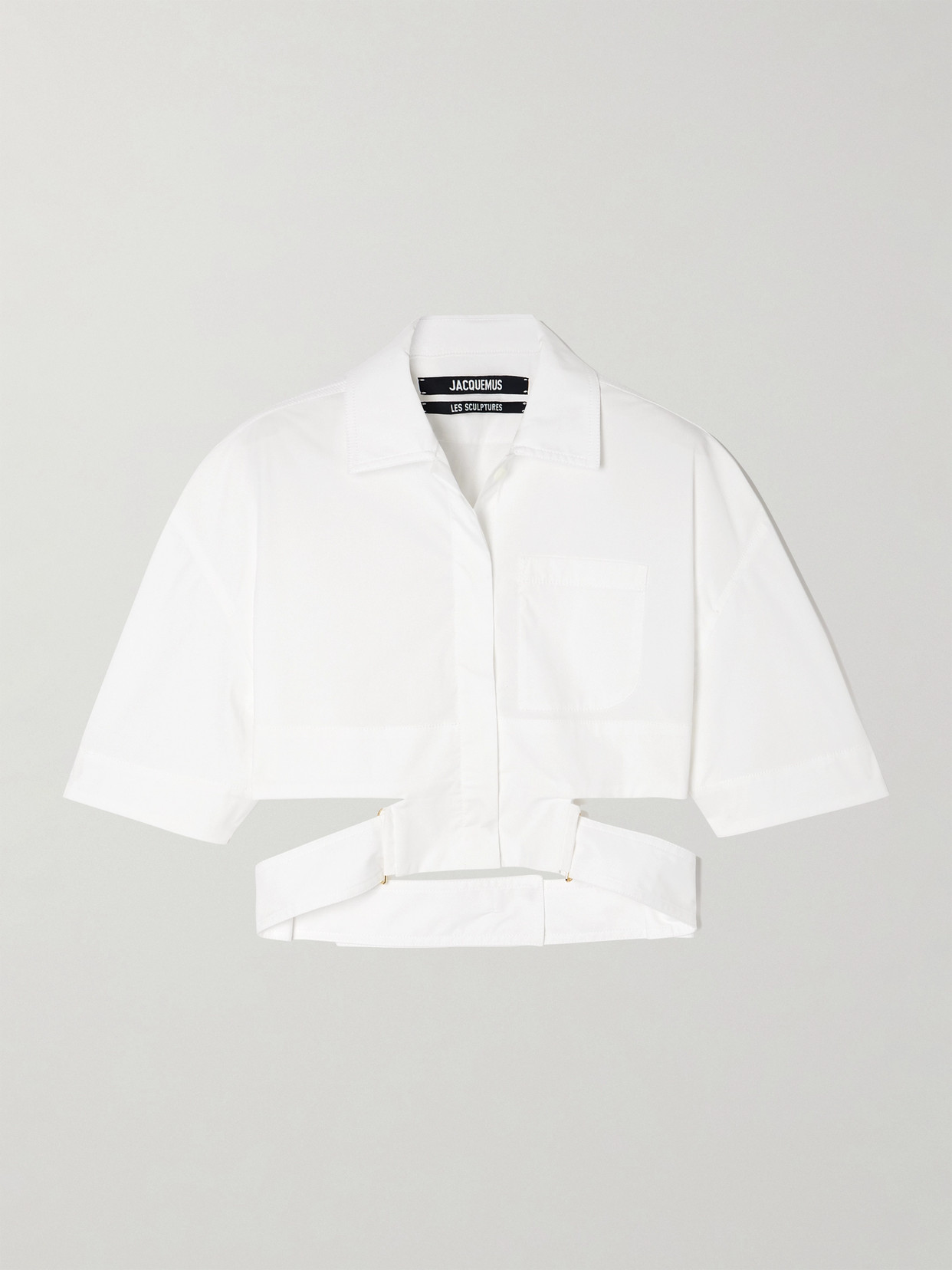 Jacquemus Cutout Cotton-blend Shirt - White