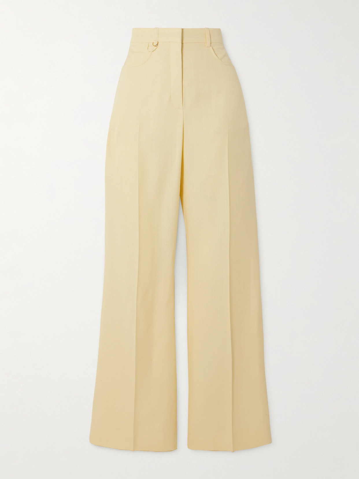 Jacquemus - Sauge Pleated Woven Straight-leg Pants - Yellow