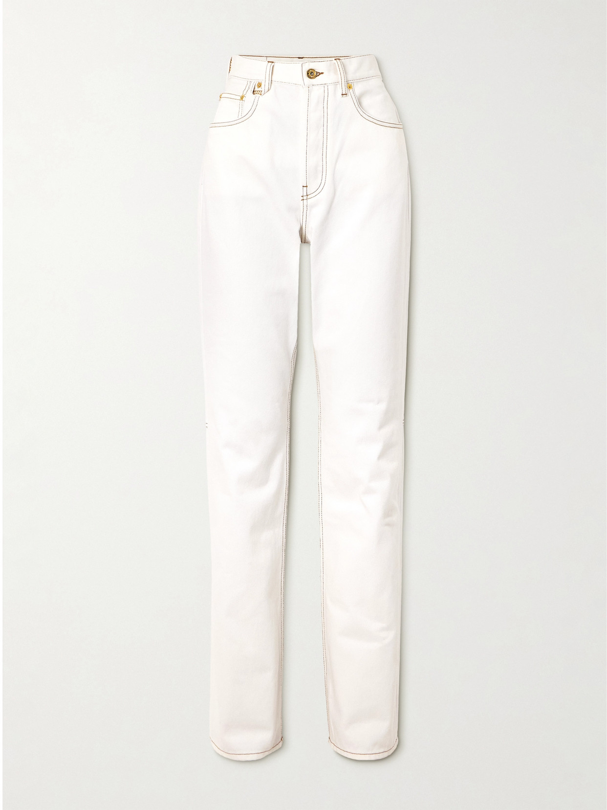 Jacquemus Le De-nîmes Droit High-rise Straight-leg Jeans In White