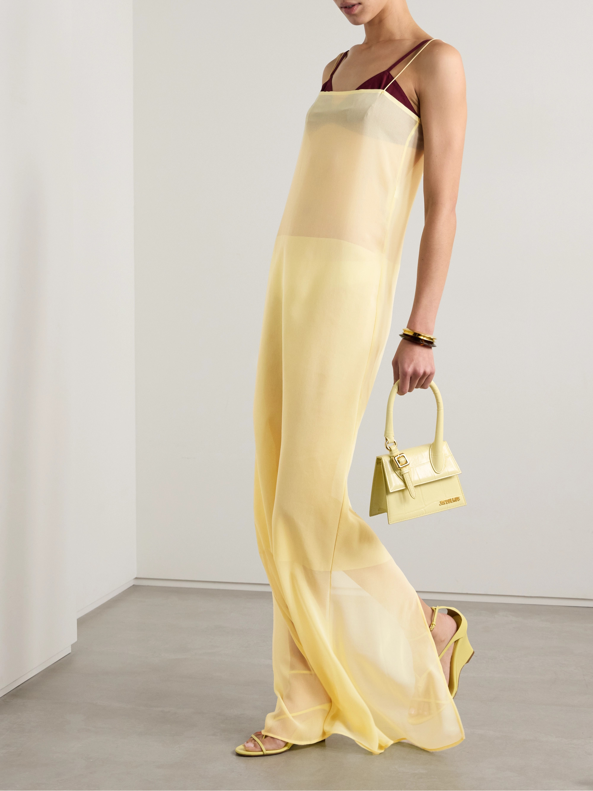 jacquemus beigeワンピース Jacquemus - Brezza crepe gown | Plush