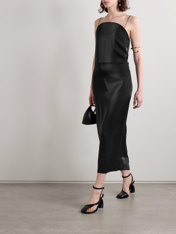 Jacquemus Carino duchesse-satin midi dress