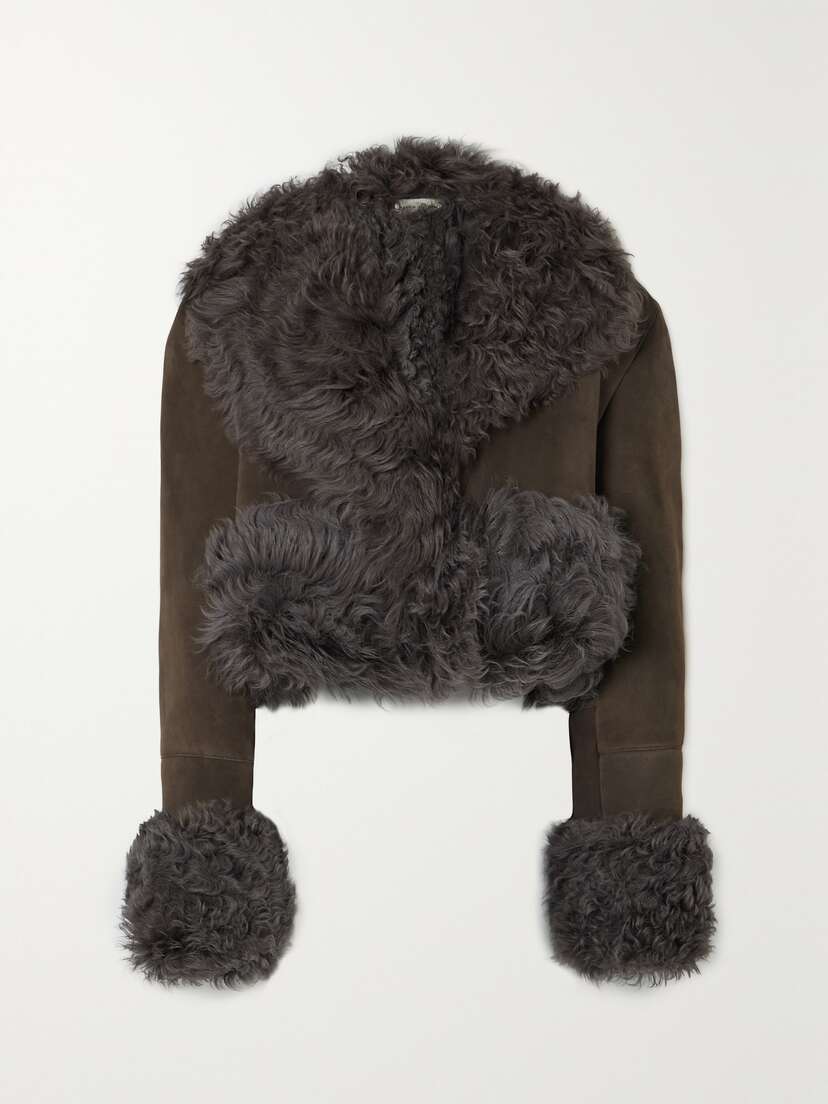 Magda Butrym Cropped Shearling Jacket