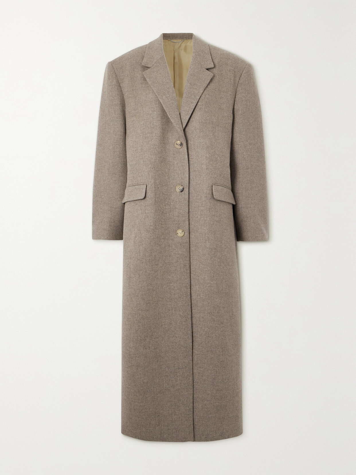 Shop Magda Butrym Wool-blend Coat In Brown