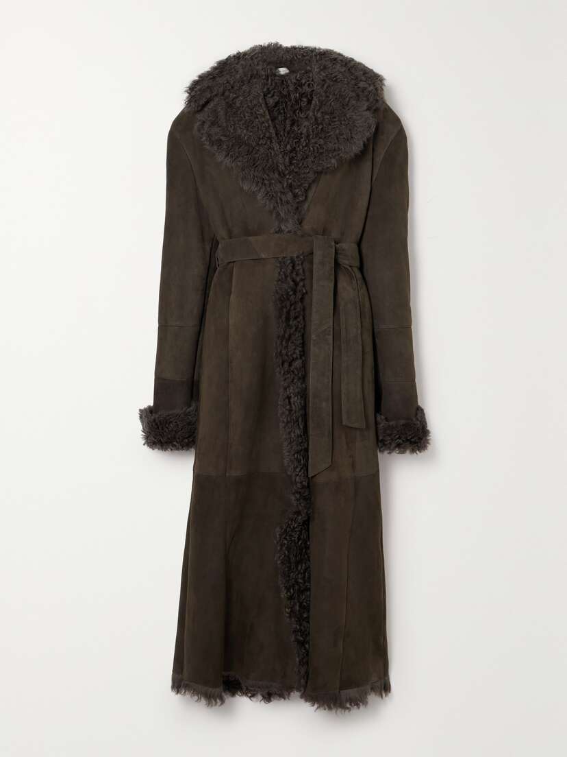Magda Butrym Belted Shearling Coat