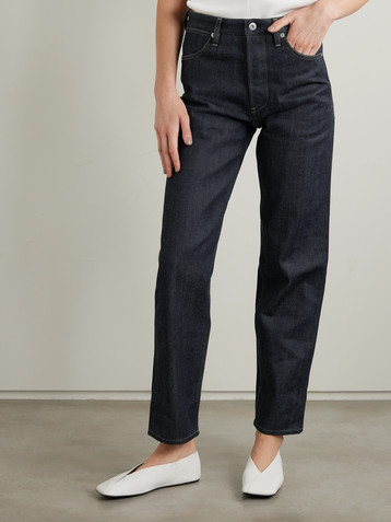 Jil Sander Cropped high-rise straight-leg jeans