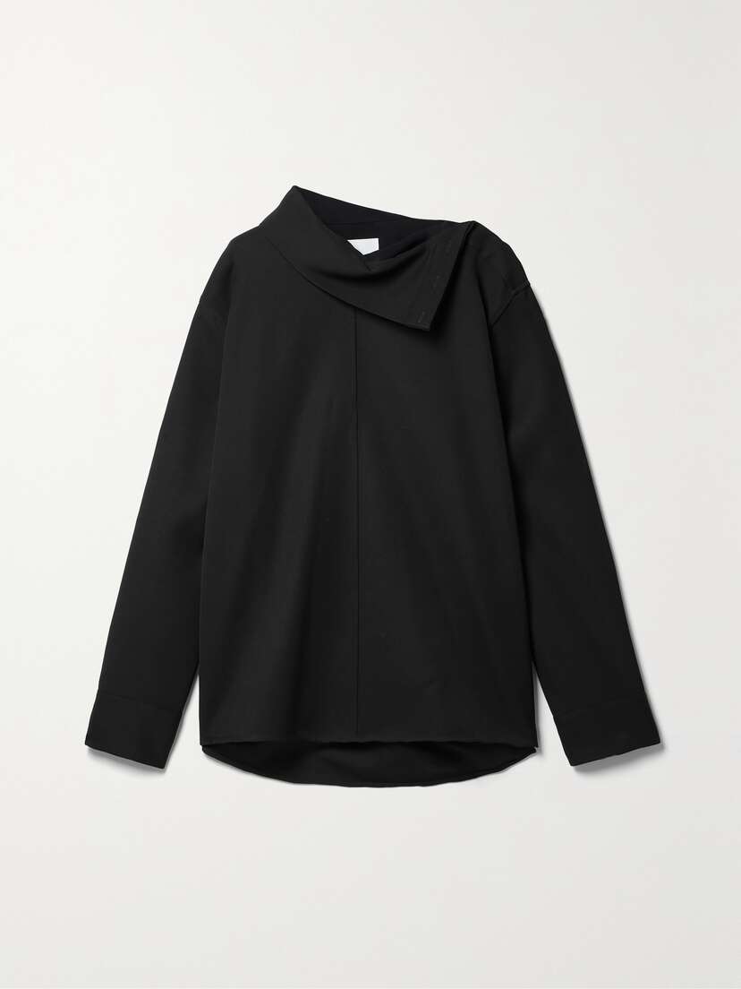 Jil Sander Draped Wool-twill Shirt