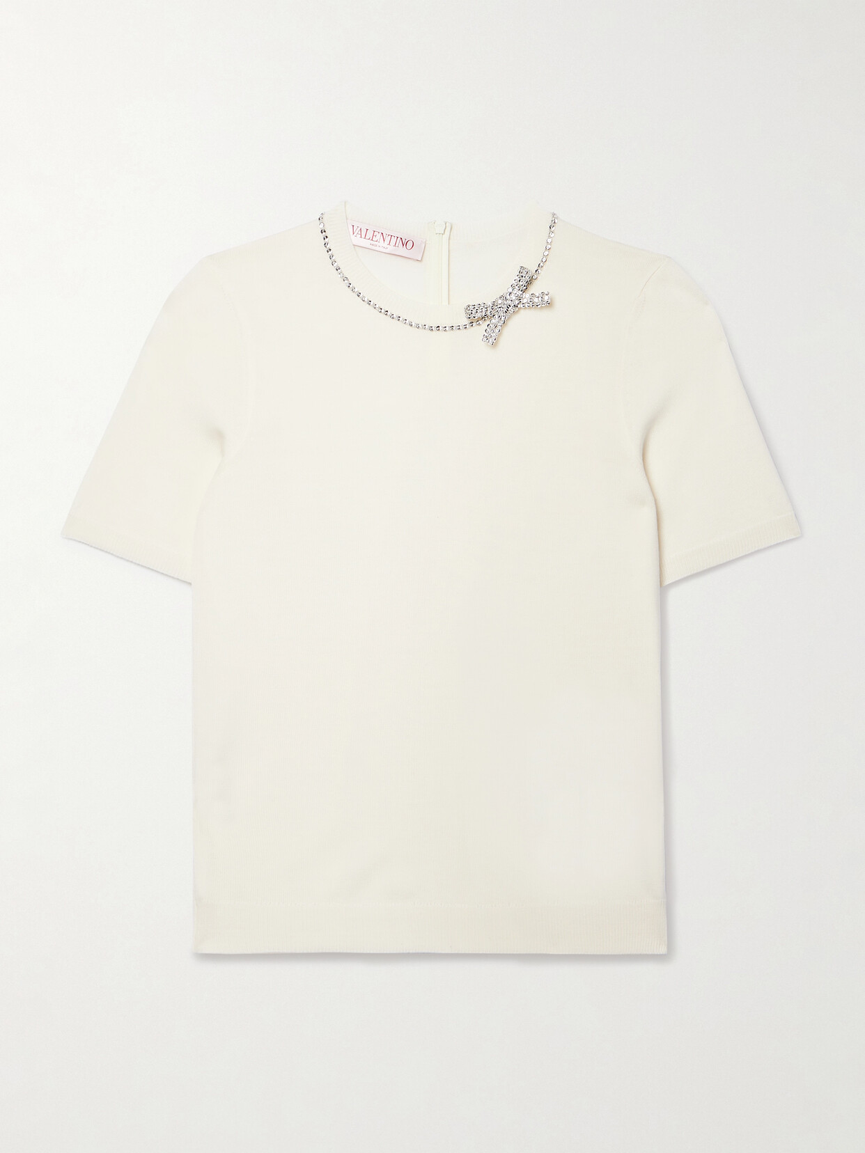 Valentino Garavani Embellished Wool Sweater - White