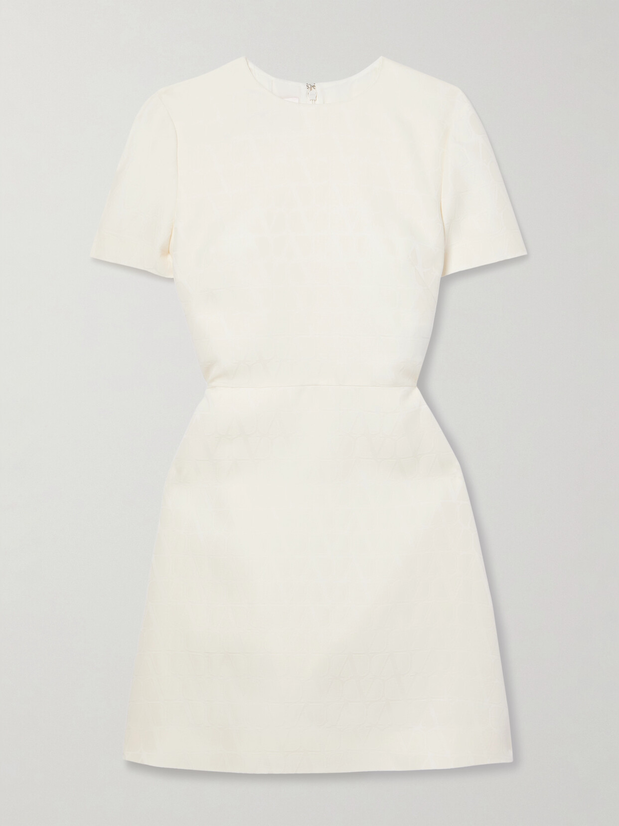 Valentino Garavani Wool And Silk-blend Jacquard Mini Dress - White