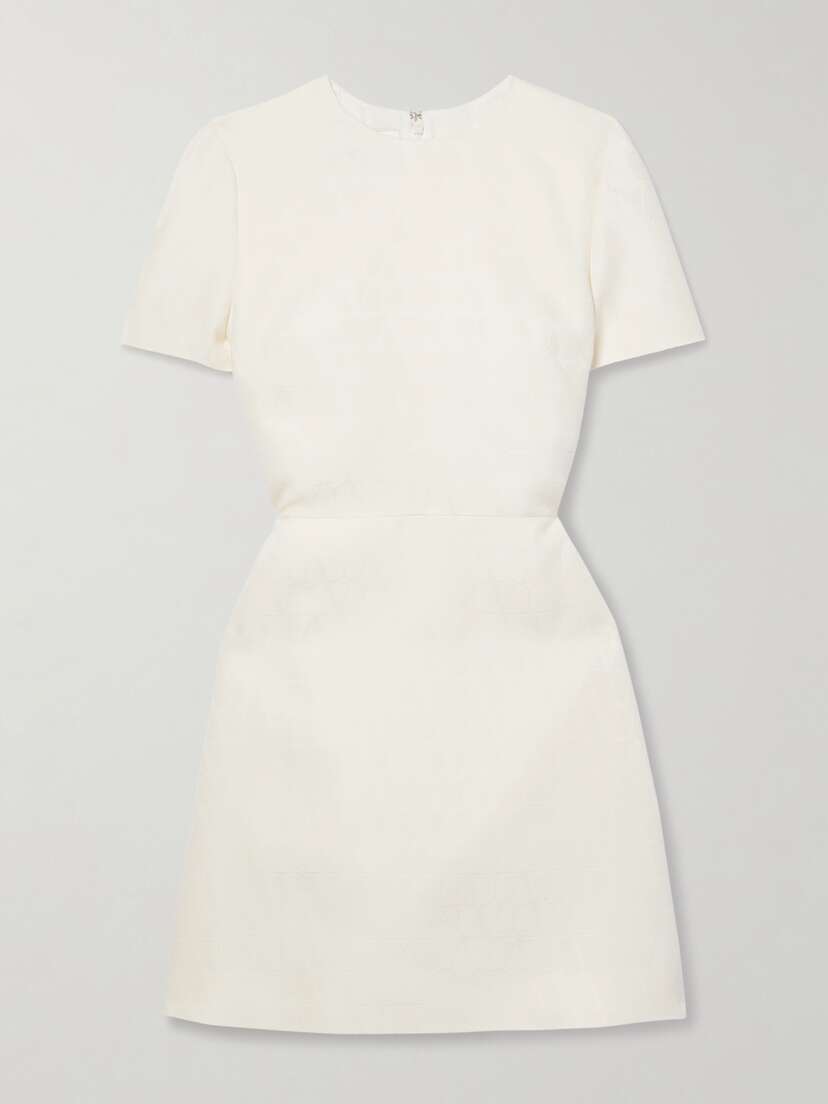 Valentino Garavani Wool And Silk-blend Jacquard Mini Dress