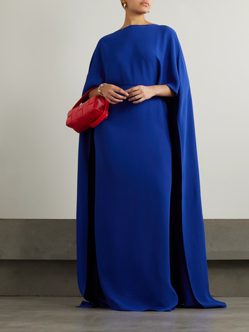Valentino Garavani Cape-effect silk-crepe gown