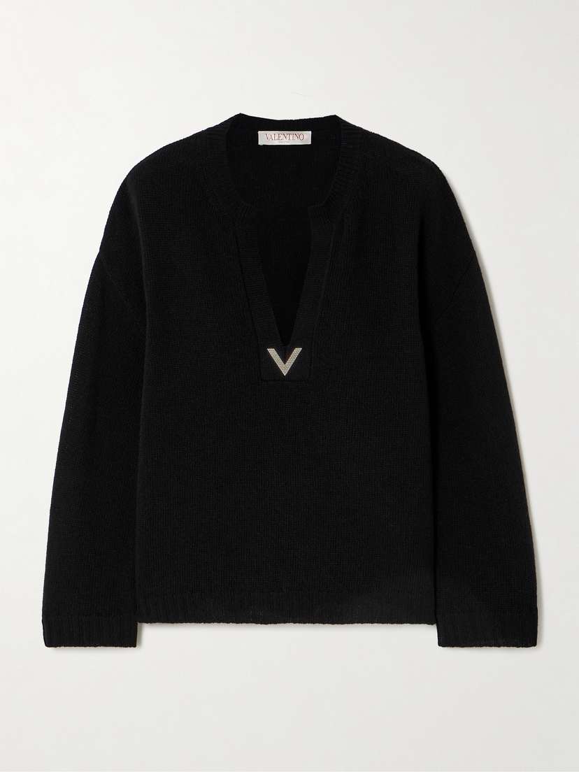 Valentino Garavani Embellished Wool Sweater - x large