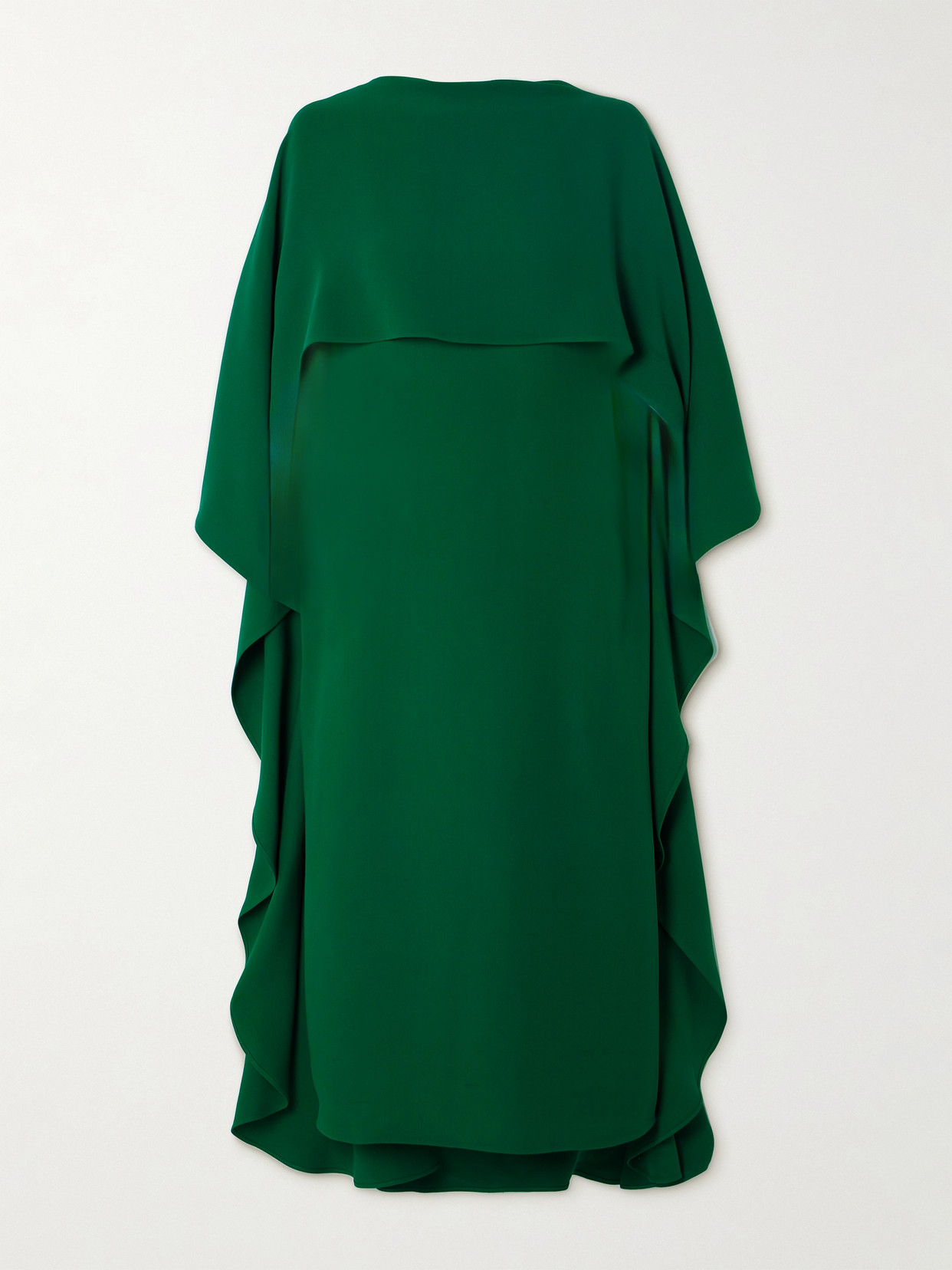 Valentino Garavani Cape-effect Silk-crepe Midi Dress - Green