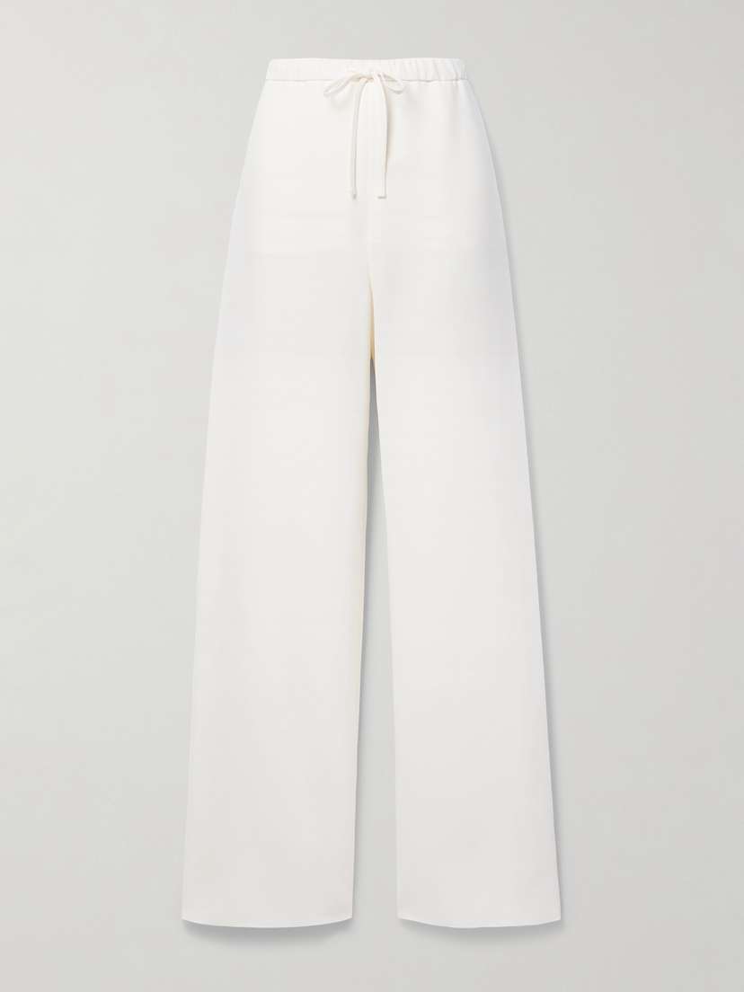 Valentino Garavani Silk Crepe De Chine Wide-leg Pants