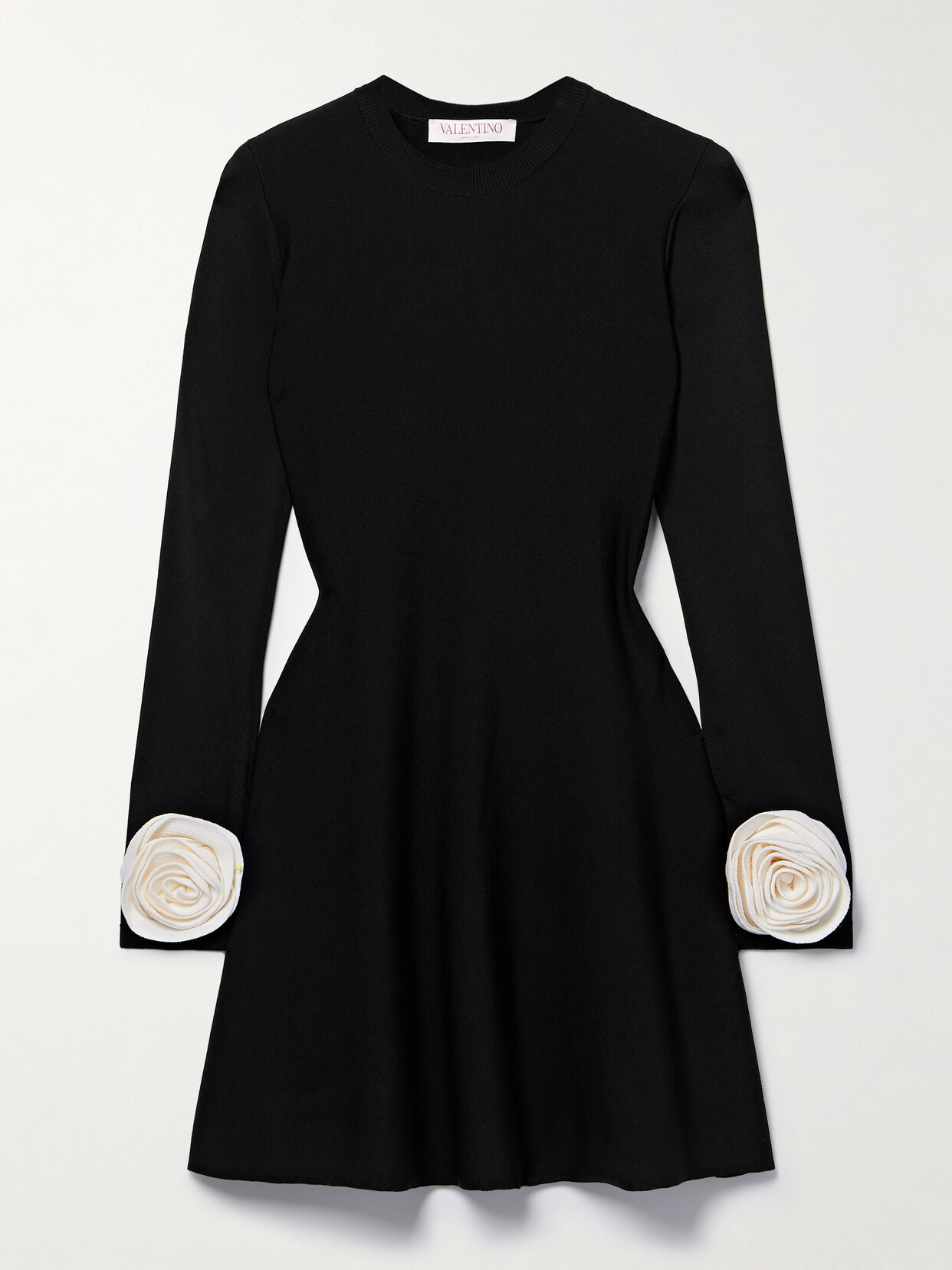 Valentino Garavani Embellished Jersey Mini Dress - Black