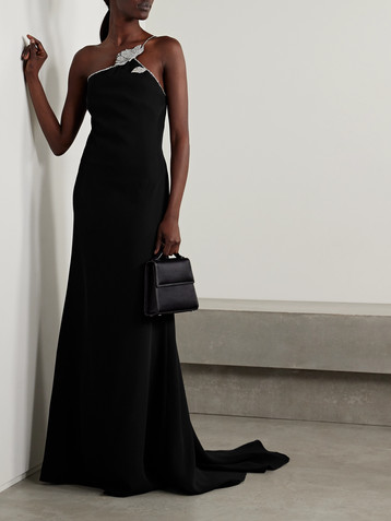 Valentino Garavani One-shoulder sequin-embellished silk-crepe gown