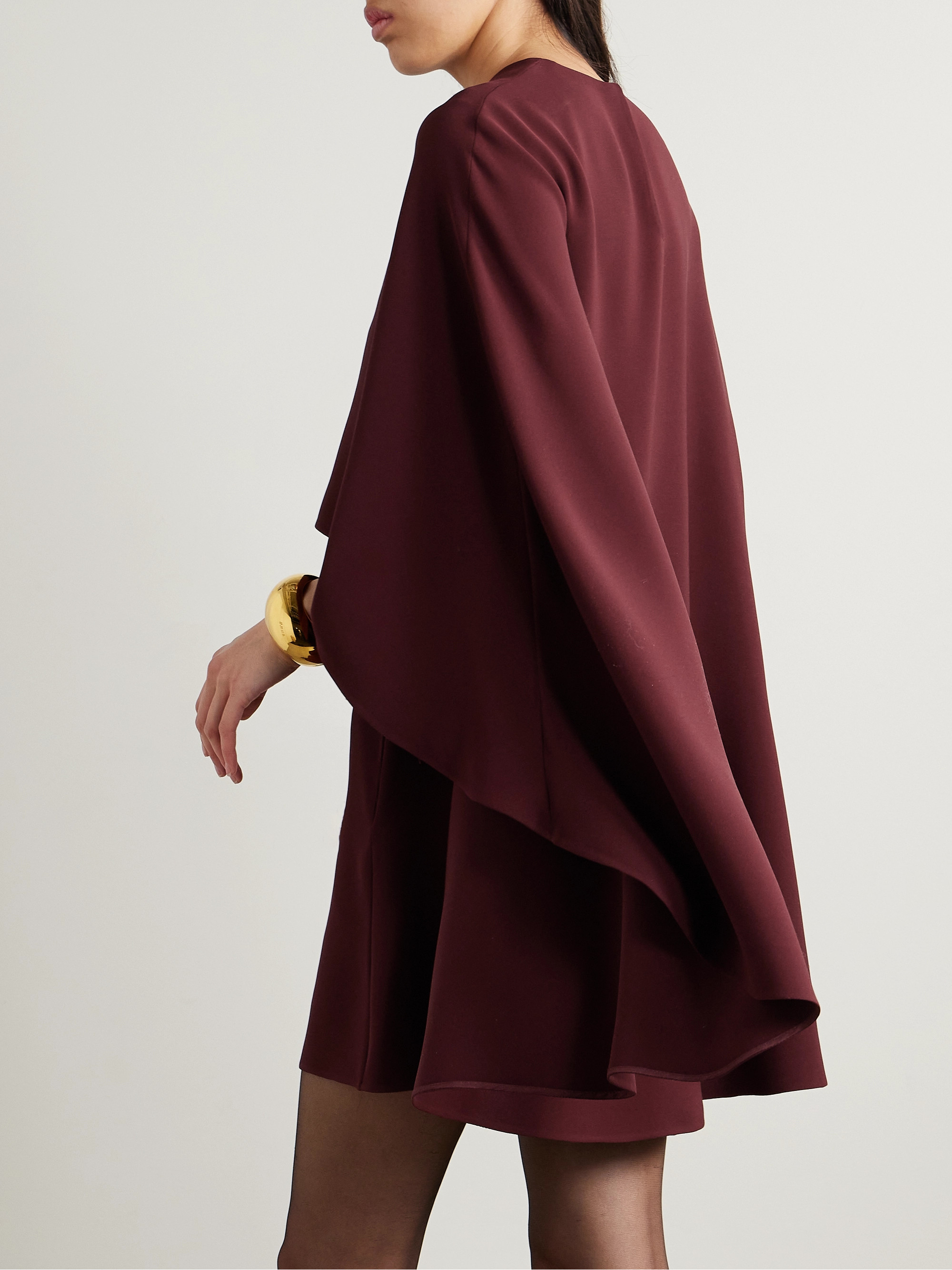Valentino Garavani Cape-effect silk-crepe mini dress