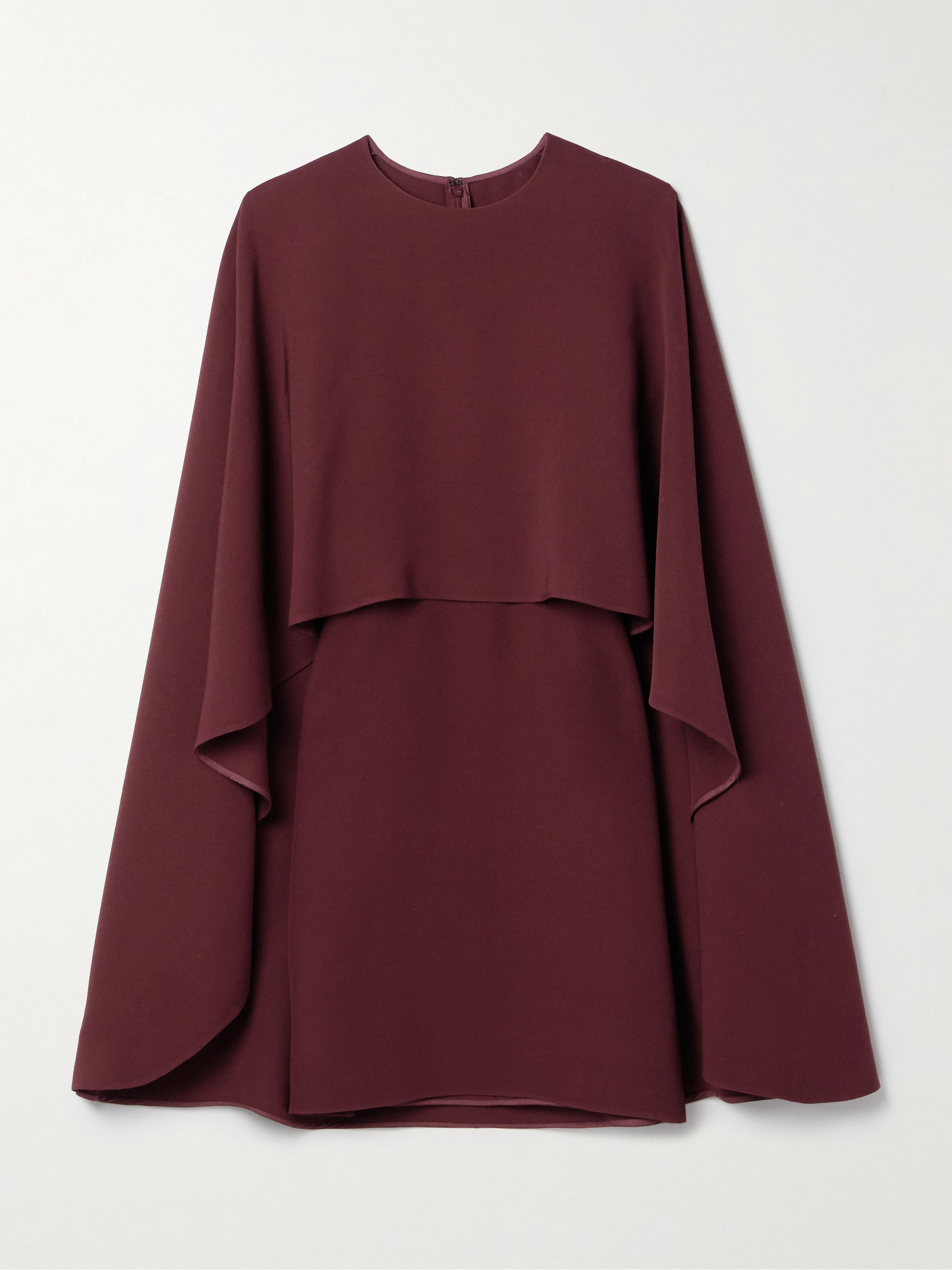 Valentino Garavani Cape-effect silk-crepe mini dress