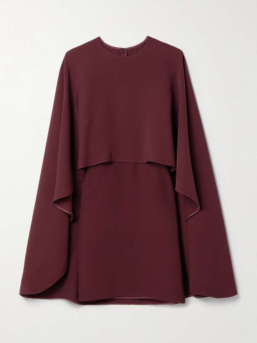 Valentino Garavani — Cape-effect silk-crepe mini dress