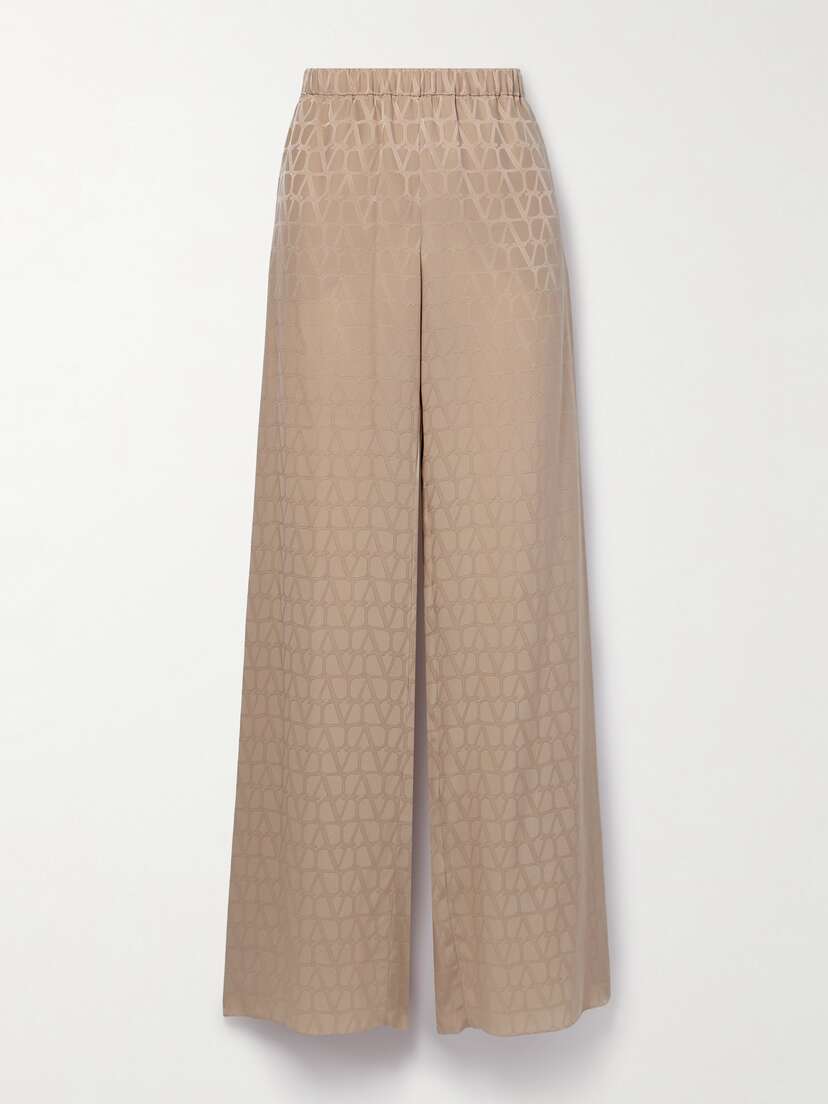 Valentino Garavani Silk Satin-jacquard Pants