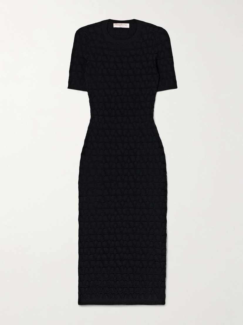 Valentino Garavani Jacquard-knit Midi Dress