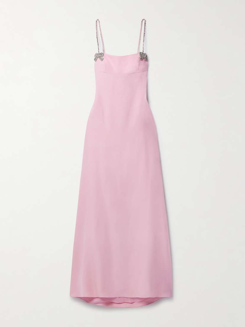 Valentino Garavani Crystal-embellished Silk-crepe Gown