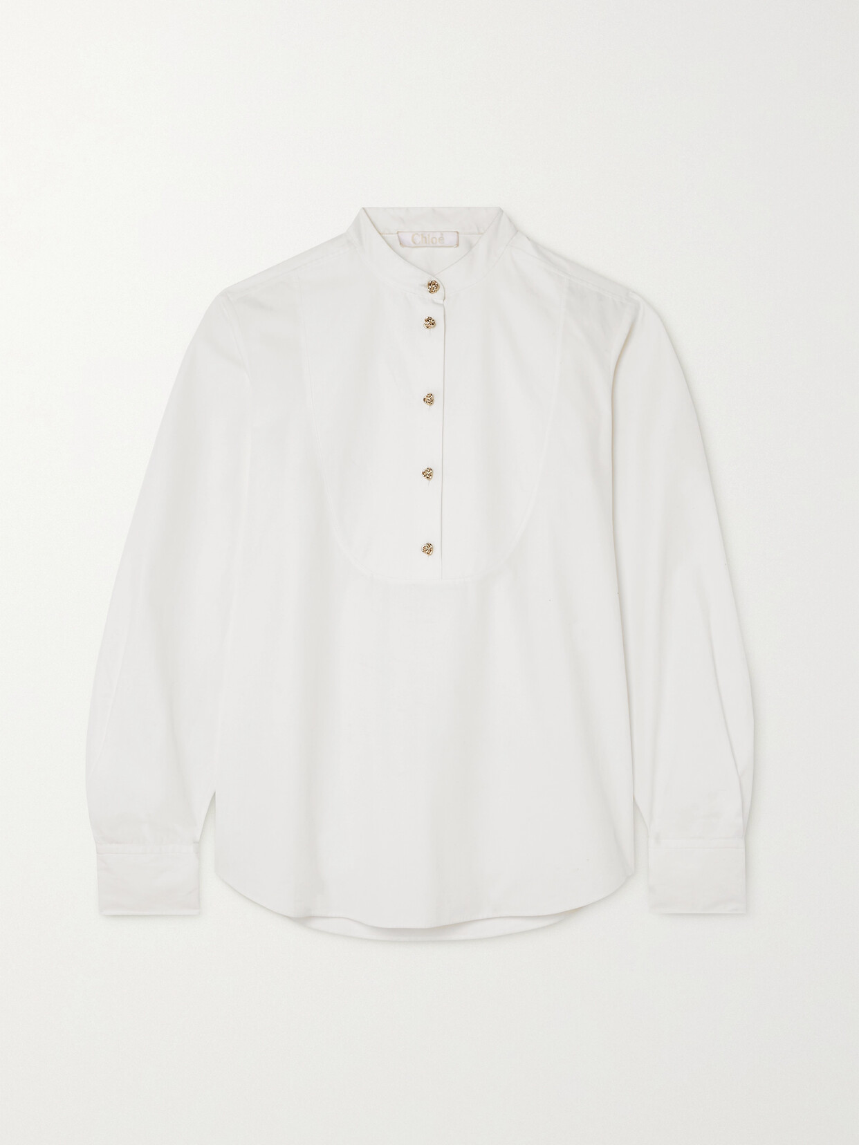 Chloé + Net Sustain Organic Cotton-poplin Blouse - Cream