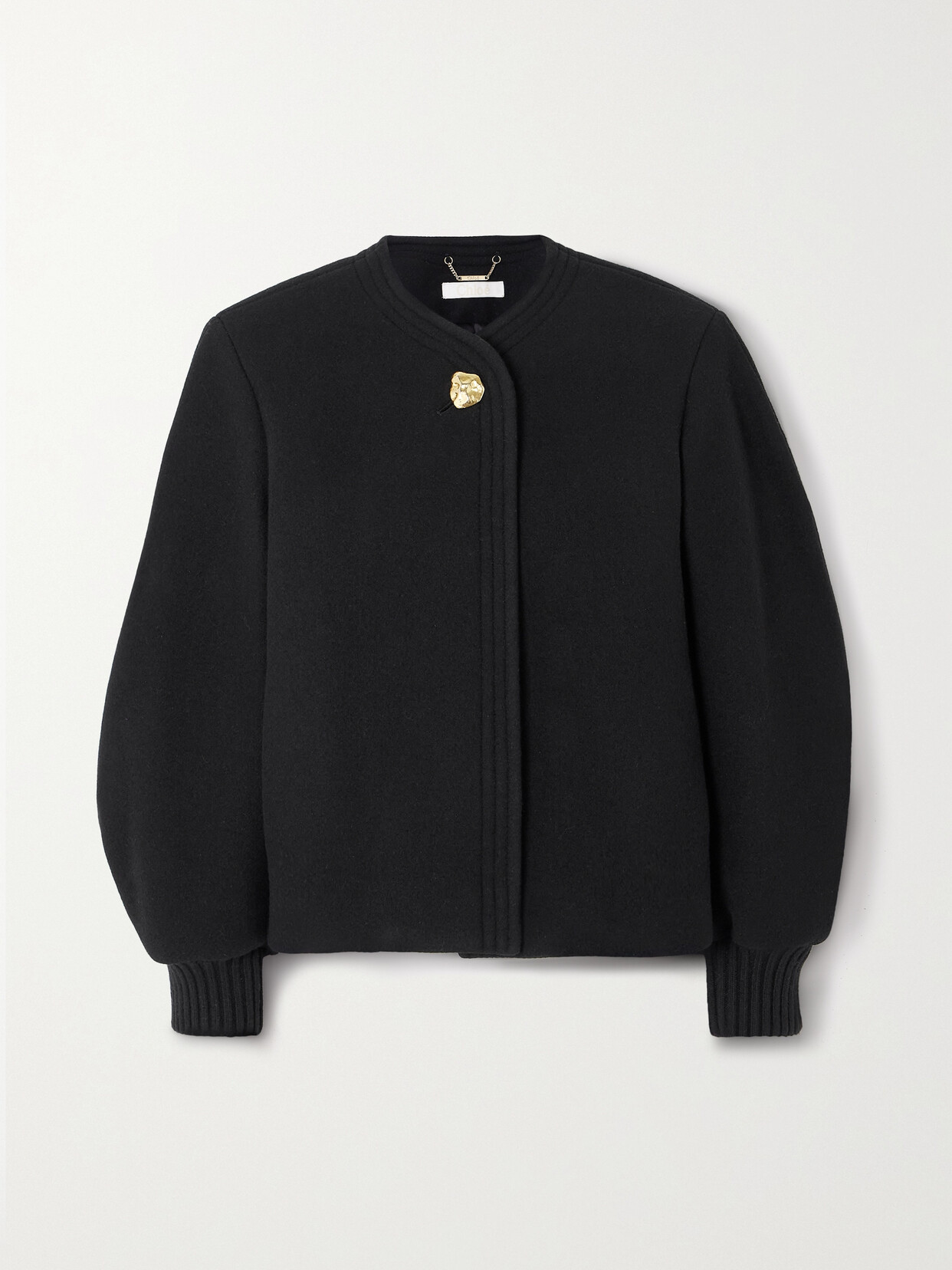 Chloé Embellished Wool-blend Jacket - Black