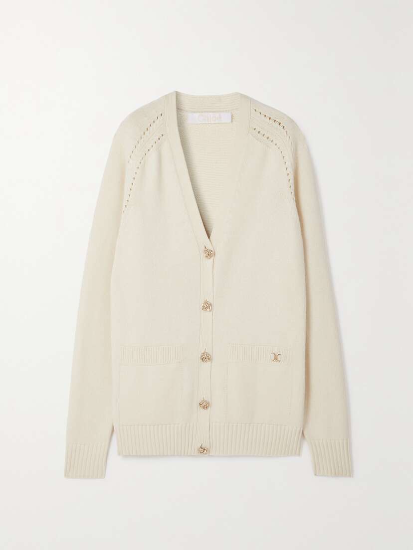 Chloé + Net Sustain Recycled Cashmere Cardigan - x large