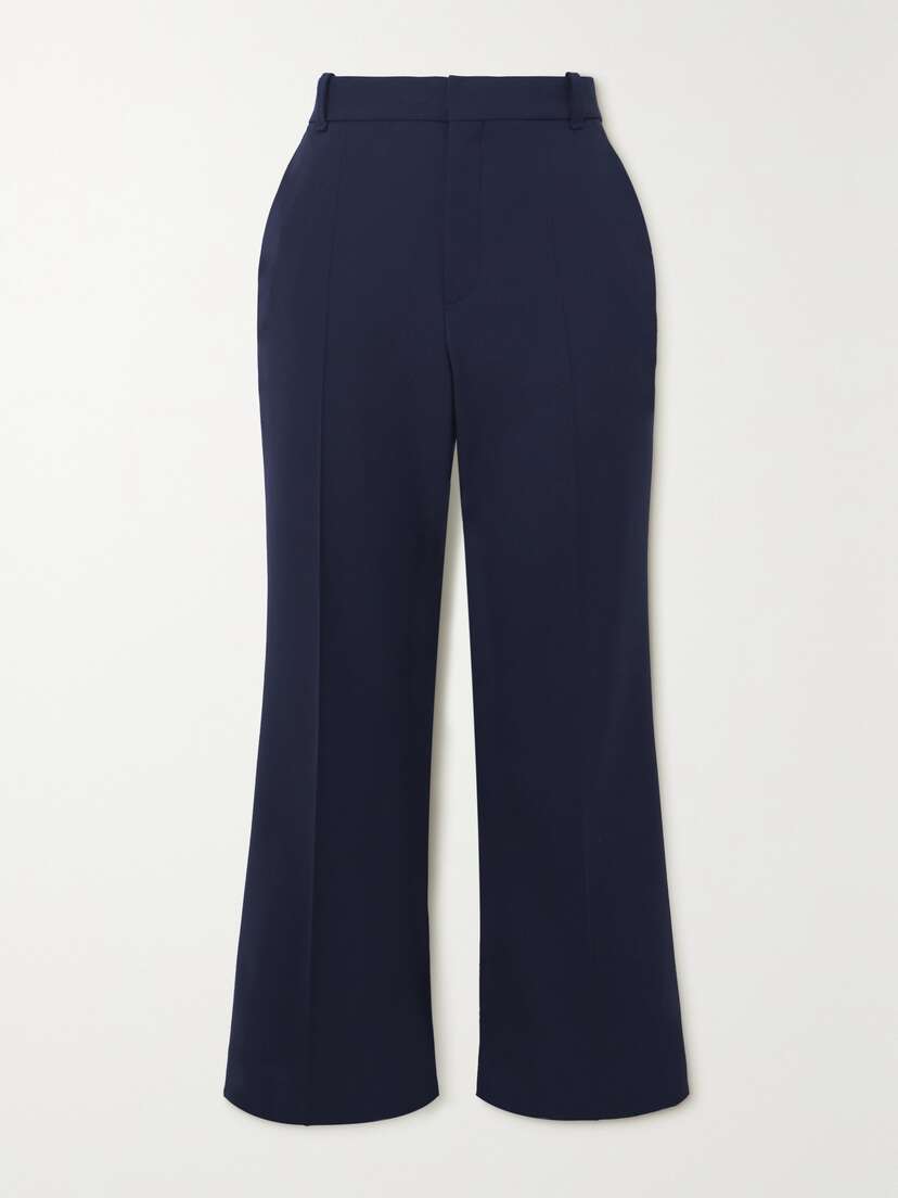Chloé Cropped Stretch-wool Flared Pants